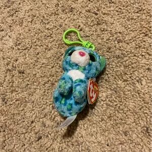 Ty Plush Keychain with Blue and Green Spots